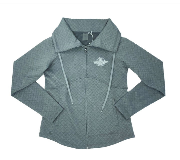 Audrain Concours Cowl Neck Zip Up Jacket