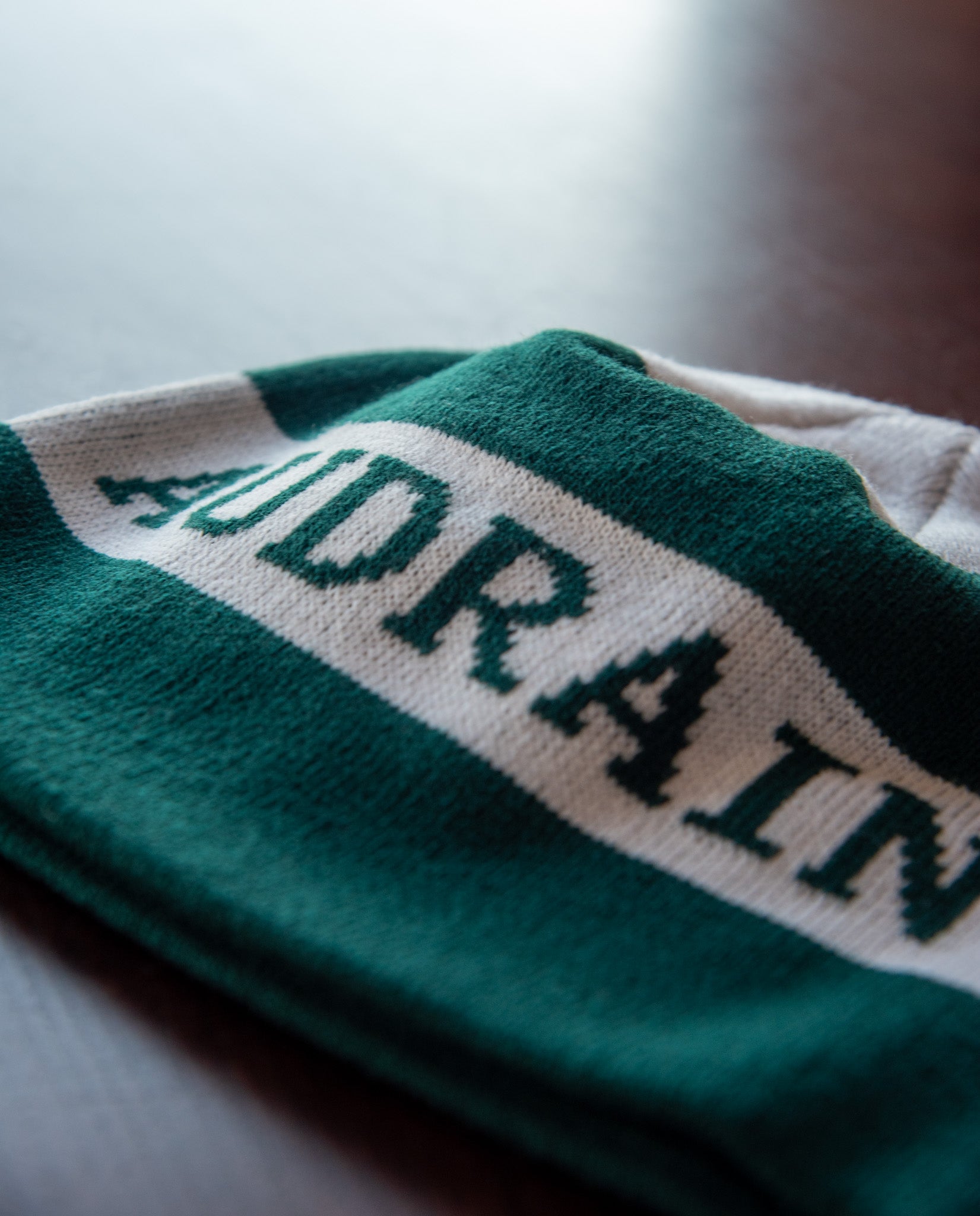 Audrain Custom Knit-In Logo Beanie