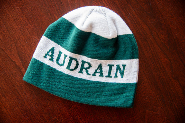 Audrain Custom Knit-In Logo Beanie