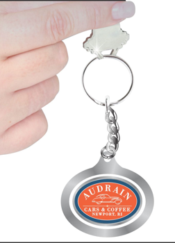Cars and Coffee Keychain